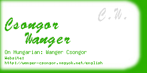 csongor wanger business card